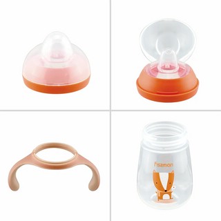 Детская бутылочка поильник пластиковая Оранжевая 260мл 3