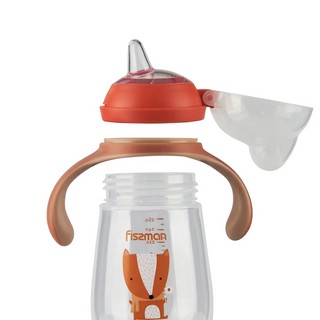 Детская бутылочка поильник пластиковая Оранжевая 260мл 5