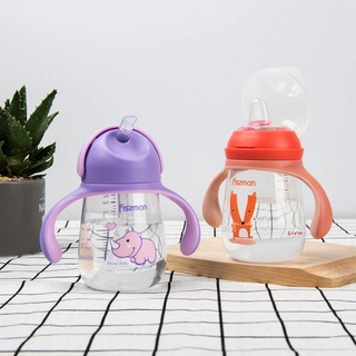 Детская бутылочка поильник пластиковая Оранжевая 260мл 7