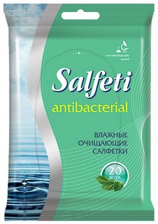Влажные салфетки Salfeti антибактериальные, 20 штук