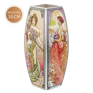 Ваза 'Времена года' 3,15 л, 12,5х12,5х30 см, фарфор