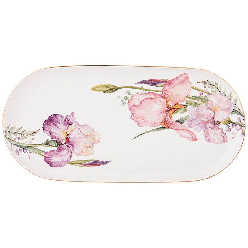 Блюдо овальное 'Ирисы' (Irises) 30.5 см, Lefard