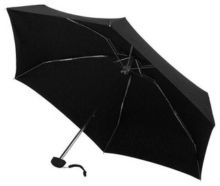 Зонт в сумку Diniya 2755, чёрный, механический 3