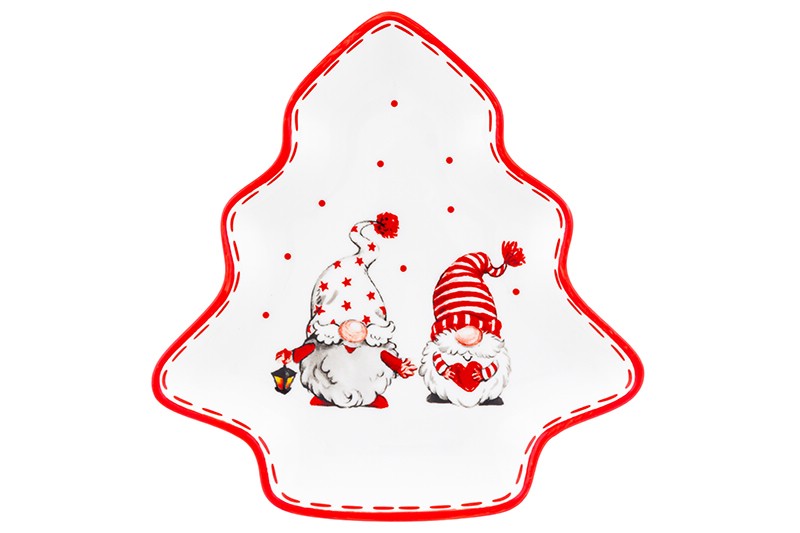 Блюдо-ёлка 'Весёлые гномики' 21,4*20,8*2,5 см