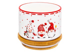 Банка для хранения 250 мл 'Весёлые гномики' дереянная крышка, силиконовый уплотнитель 3