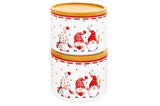 Банка для хранения 250 мл 'Весёлые гномики' дереянная крышка, силиконовый уплотнитель 4