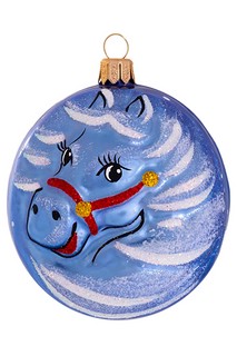 Елочная игрушка 'Зодиак' Лошадь в ассортименте, стекло, артик...