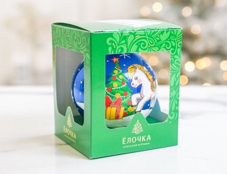 Шар 'Зодиак' (лошадка) в ассортименте, 8.5 см, стекло, артикул С 206 5