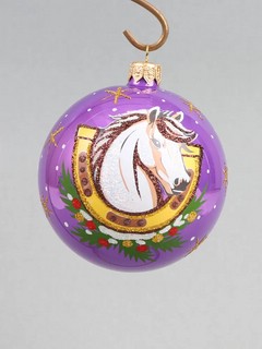 Шар 'Зодиак' (лошадка) в ассортименте, 8.5 см, стекло, артикул С 206 6