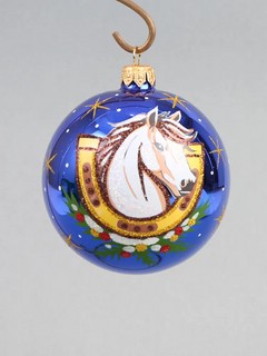 Шар 'Зодиак' (лошадка) в ассортименте, 8.5 см, стекло, артикул С 206 7