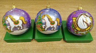 Шар 'Зодиак' (лошадка) в ассортименте, 8.5 см, стекло, артикул С 206 4