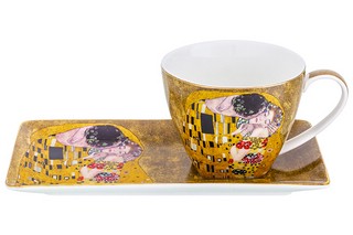 Чашка 250 мл с блюдцем для десерта 20,5*10,5*2 см 'Поцелуй' N...