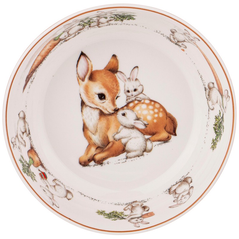 Салатник 'Funny Friends' 15,5х15,5х5 см (олененок и кролики)
