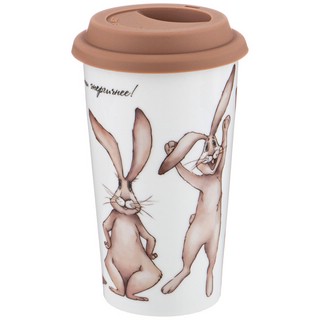 Термокружка с двойными стенками 'Счастье есть' 450 мл (пей кофе) 3