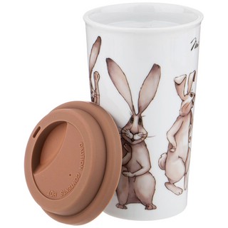 Термокружка с двойными стенками 'Счастье есть' 450 мл (пей кофе) 4