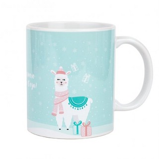 Кружка 'Новый год и лама' 4