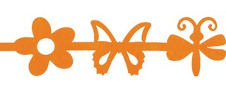 Тесьма декоративная ANNET из фетра, 1 м, оранжевый (F056)