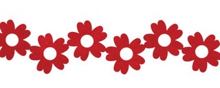 Тесьма декоративная ANNET из фетра, 1 м, красный (O012)