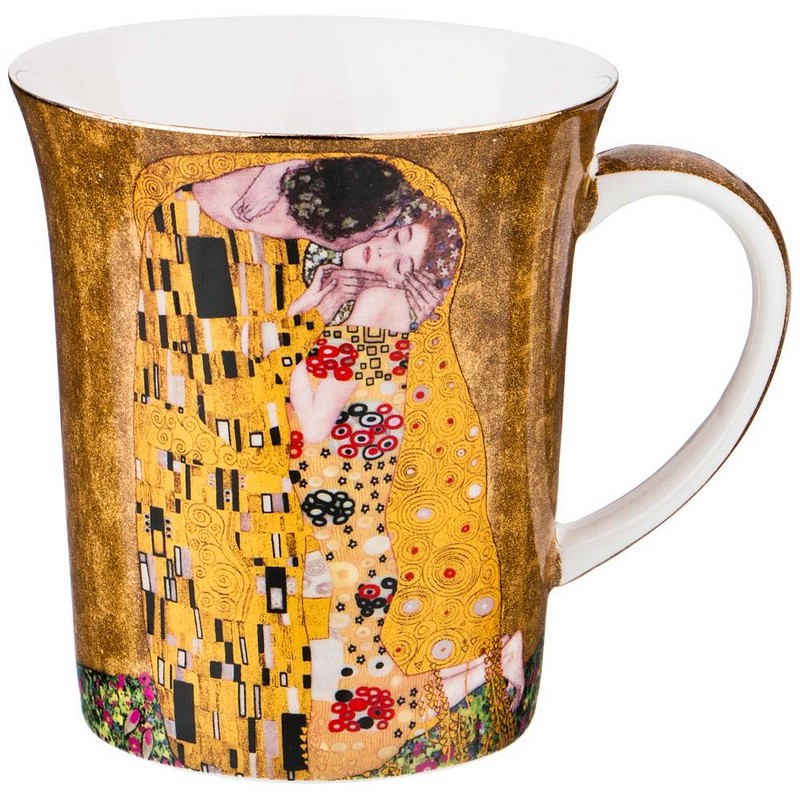 Кружка 'Поцелуй' (А.Муха) 420 мл, фарфор