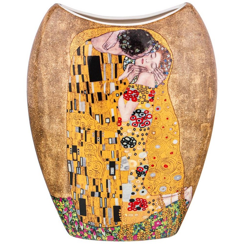 Ваза 'Поцелуй (Климт)' золотая 20.5 см