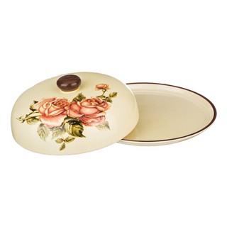 Блюдо для блинов с крышкой 'Корейская роза' 3