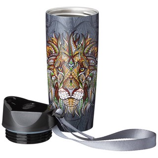 Термокружка 'Лев' с копкой-стоппером, 380 мл, колба нержавеющая сталь 3