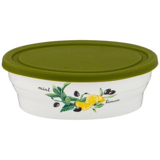 Салатник овальный 'Секретные ингредиенты' 17.5х13х6 см, с пластиковой крышкой 3