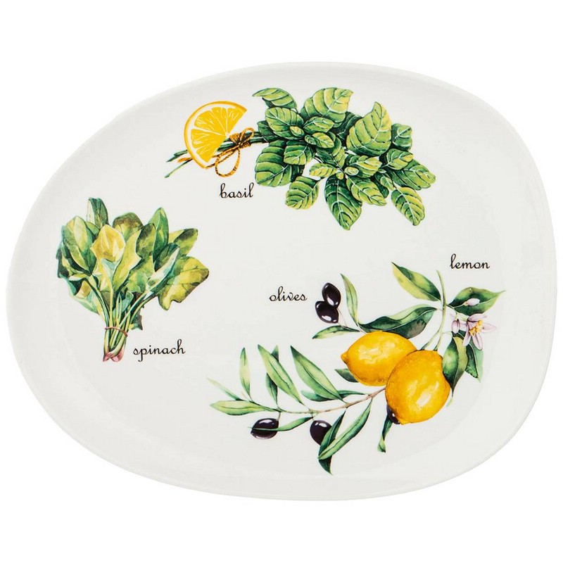 Тарелка обеденная 'Секретные ингредиенты' 27,5х22,5х2,5 см