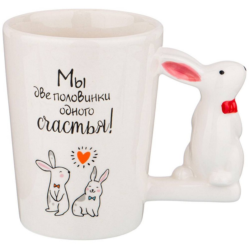 Кружка 'Две половинки' 320 мл (кролики)