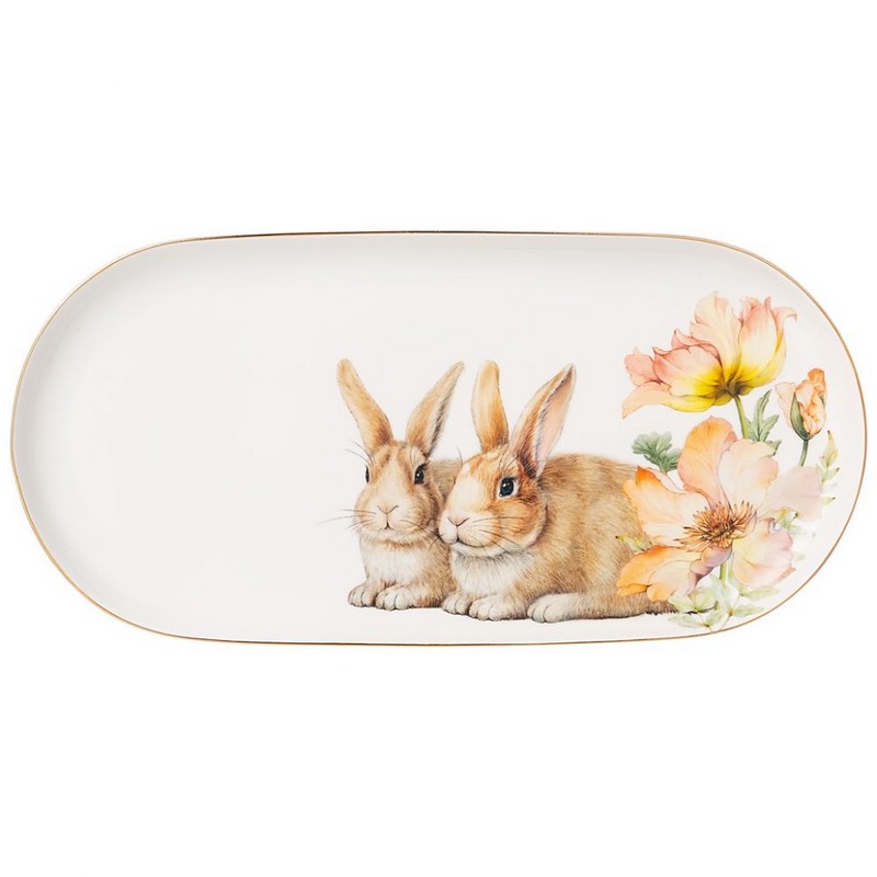 Блюдо овальное 'Sense' d30.5 см (кролики)