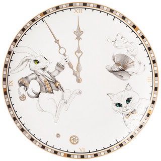 Тарелка обеденная 'Wonderland' 25 см (кот и кролик)