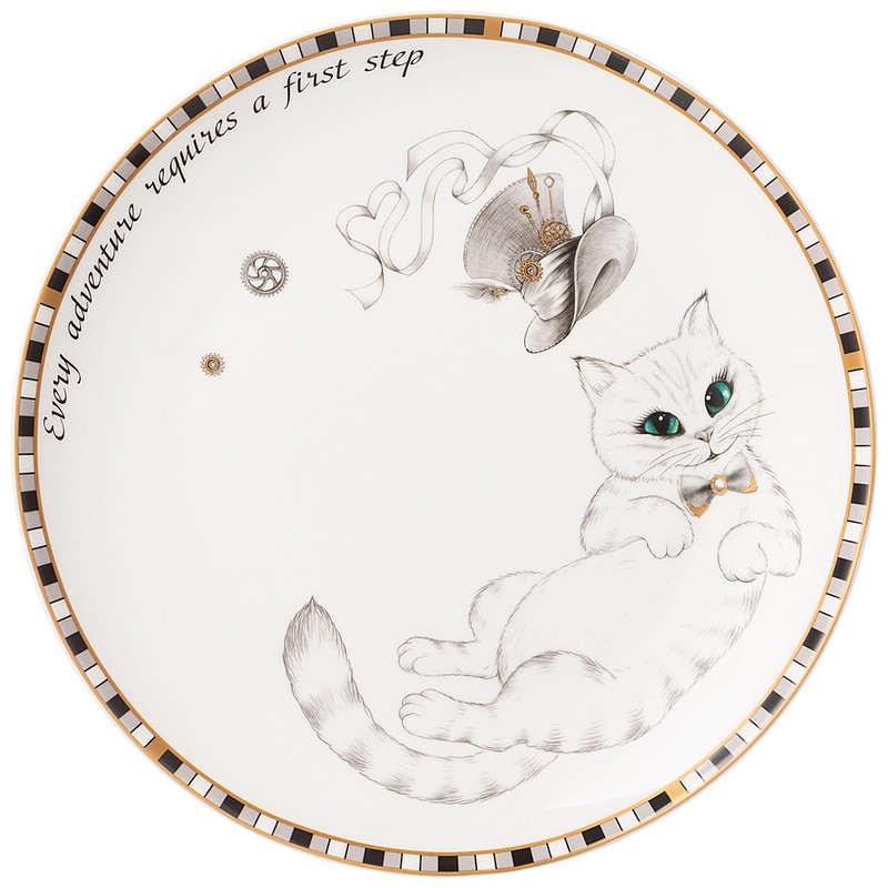 Тарелка закусочная 'Wonderland' 20 см (кот)