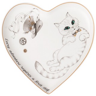 Тарелка-сердце 'Wonderland' 15 см (кот)