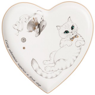 Тарелка-сердце 'Wonderland' 21 см (кот)