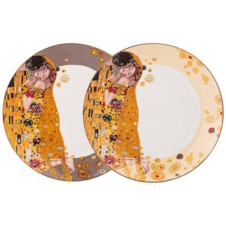 Набор тарелок 'Поцелуй' (Г.Климт) из 2х шт, d 20.5 см