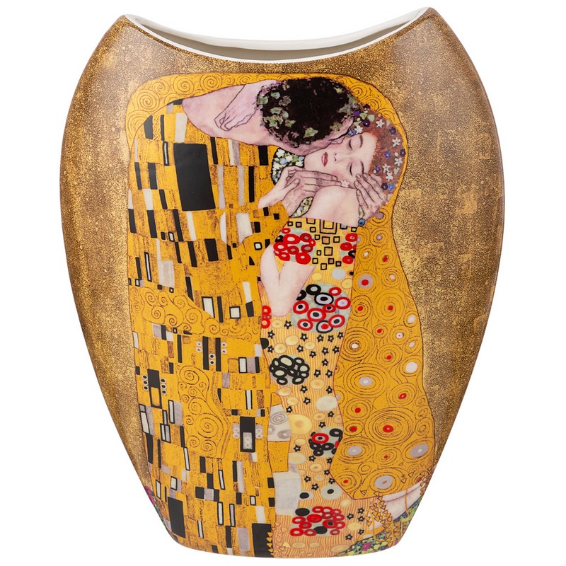 Ваза 'Поцелуй (Климт)' золотая 25.5 см