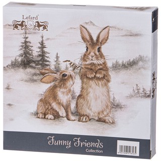 Тарелка закусочная 'Funny Friends' 20 см (зайцы и ежик) 2