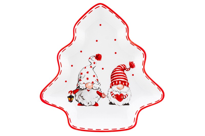 Блюдо-ёлка 'Весёлые гномики' 25*24,2*2,8 см