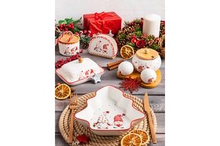 Блюдо-ёлка 'Весёлые гномики' 25*24,2*2,8 см 3