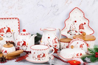 Паштетница 'Веселые гномики' 330 мл, стеклянная крышка, деревянная подставка 11