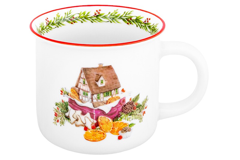 Кружка 'Домики для гномиков' с апельсинами, 355 мл, эксклюзивный дизайн