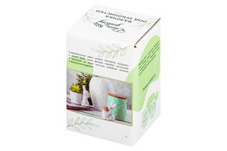 Вазочка п/зубочистки 4,5*5*8 см 'Зайчик белый'  6