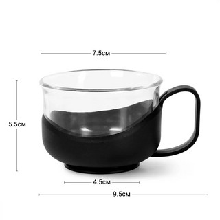 Чайник с чашками из стекла, 5 предметов 700мл / 150мл, Fissman 6466 6