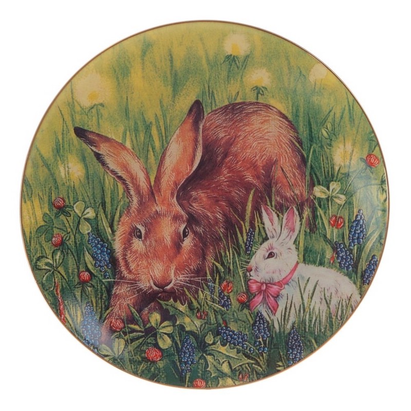 Блюдо 'Кролики на лугу'