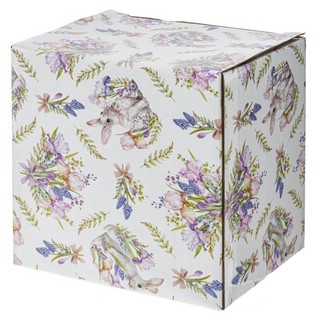 Кружка с крышкой и ложкой 'Кролики' 4