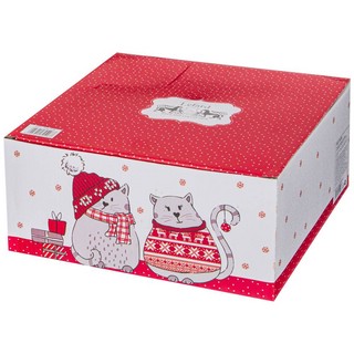 Блюдо для блинов 'Christmas Cat' 23х10 см 2