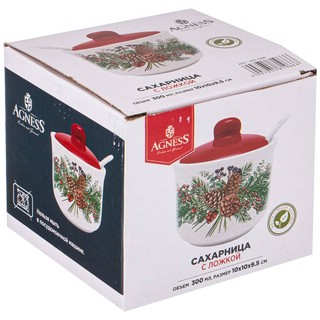 Сахарница с ложкой 'Праздник' 10 см, 300 мл 2