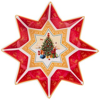 Блюдо-звезда 'Ёлка' 17х4 см, красное 1