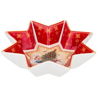 Блюдо-звезда 'Ёлка' 17х4 см, красное 3