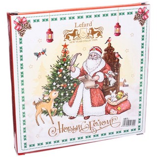 Тарелка закусочная 'Дед Мороз' 20 см, красная 2